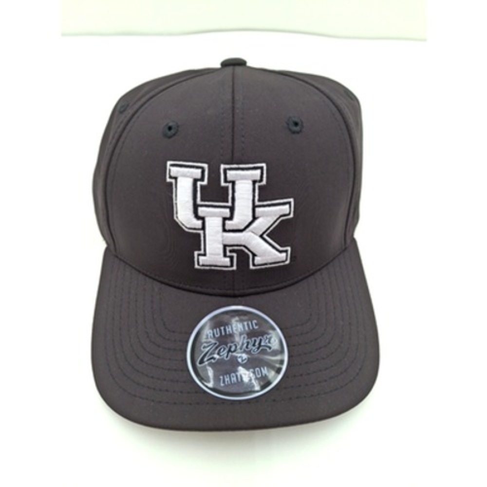 Kentucky Wildcats Zephyr Black Obsidian Structured Adjustable Snapback Hat, New
